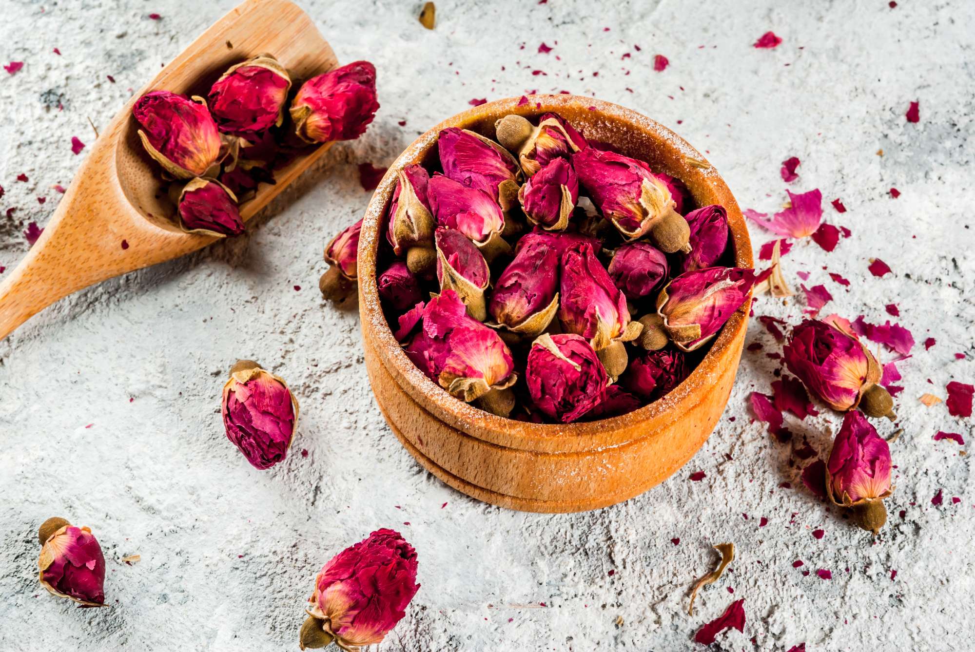 Dried rose tea